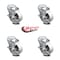 Service Caster 4 Inch Semi Steel Wheel Swivel Bolt Hole Caster Set with Brake SCC-BH20S414-SSS-TLB-4 - alternate 6